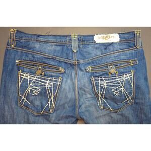 Vtg Taverniti Jeans Mens 40x33 Straight Bootcut Blue Denim